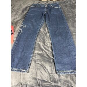 Artful Dodger Mens Jeans Size 38 Blue Embroidered Pocket Detail Relaxed Fit‎
